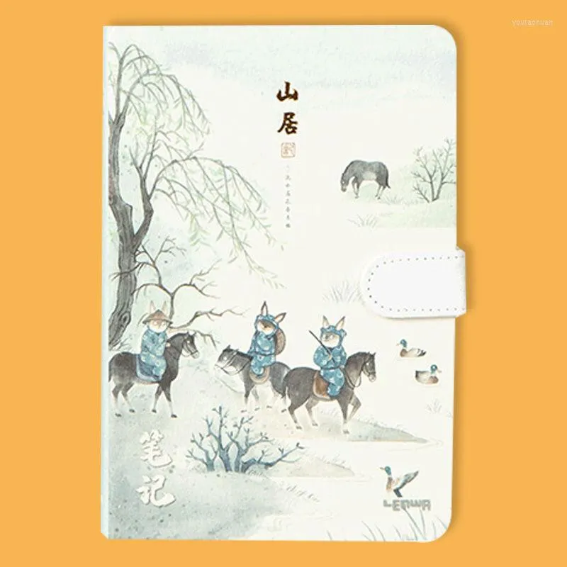 Cute Note Chinese Style Handbook Ancient Notebook Small Fresh Illustration Diary Color Edge Notepad Notebooks And Journals