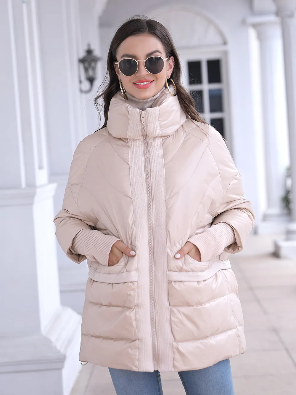 Parkas Marwin pour femmes, manteaux de canard blanc 90, vestes légères et épaisses, couleur unie, taille haute, veste chaude décontractée, 221205