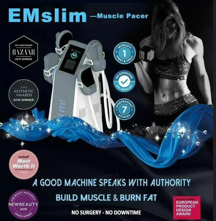 Uso da clínica EMS Scuptor Slimming Remoção de gordura Estimulação do músculo EMSLIM NEO com RF Stimulator Muscle 4 Lida