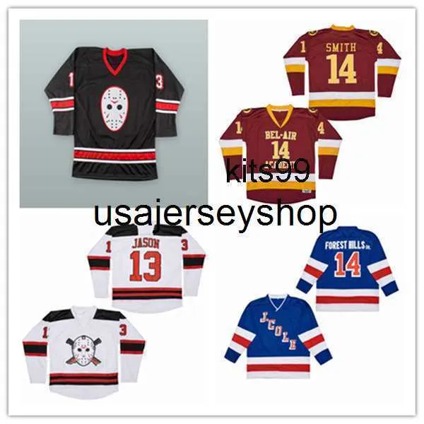 Men Movie J.Cole Hockey Jerseys 14 Forest Hills Dr. Embroidery Jason Vorhees 13 Friday The 13th Black Jersey Black White Yellow 14 Will