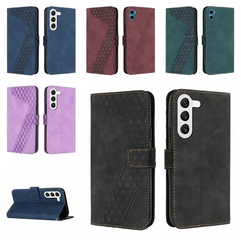 Business Leather Wallet Cases For Iphone 15 14 Pro Max 13 Plus 12 Mini 11 X XS XR 8 7 6 Square ID Card Slot Holder Cube Hybrid Flip Cover Men Pouch Smart Phone Book Purse