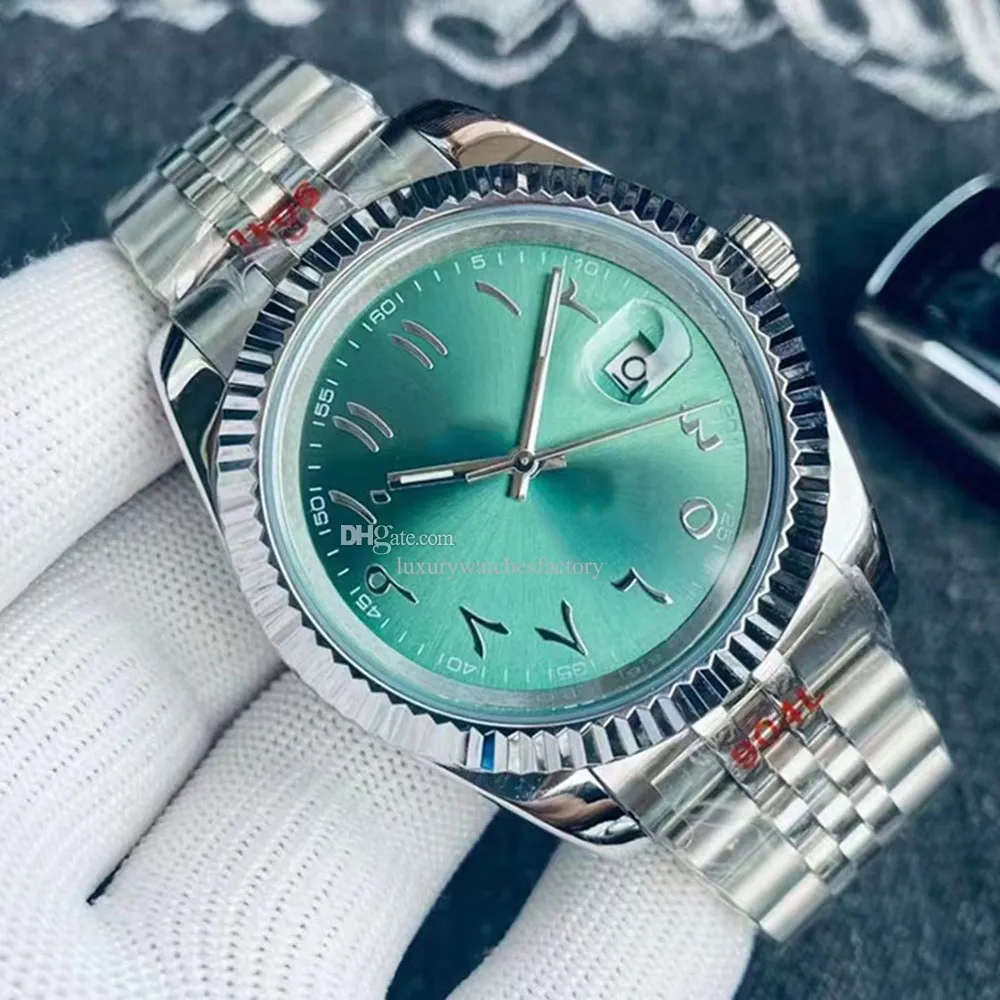 Mens 41mm Automatic Mechanical Watch With Arabic Numeral Dial 