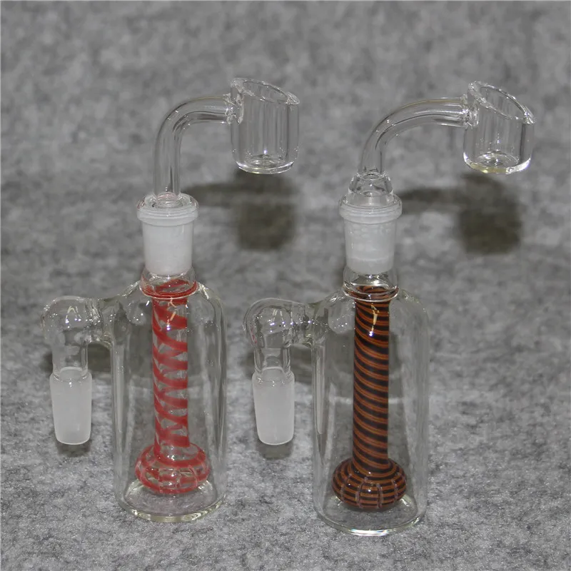 Narguilé bang Ash Catcher Bras de filtre à 90 degrés Arbre Perc 14mm 18mm d'épaisseur Ashcatcher Percolateur Glass AshCatchers