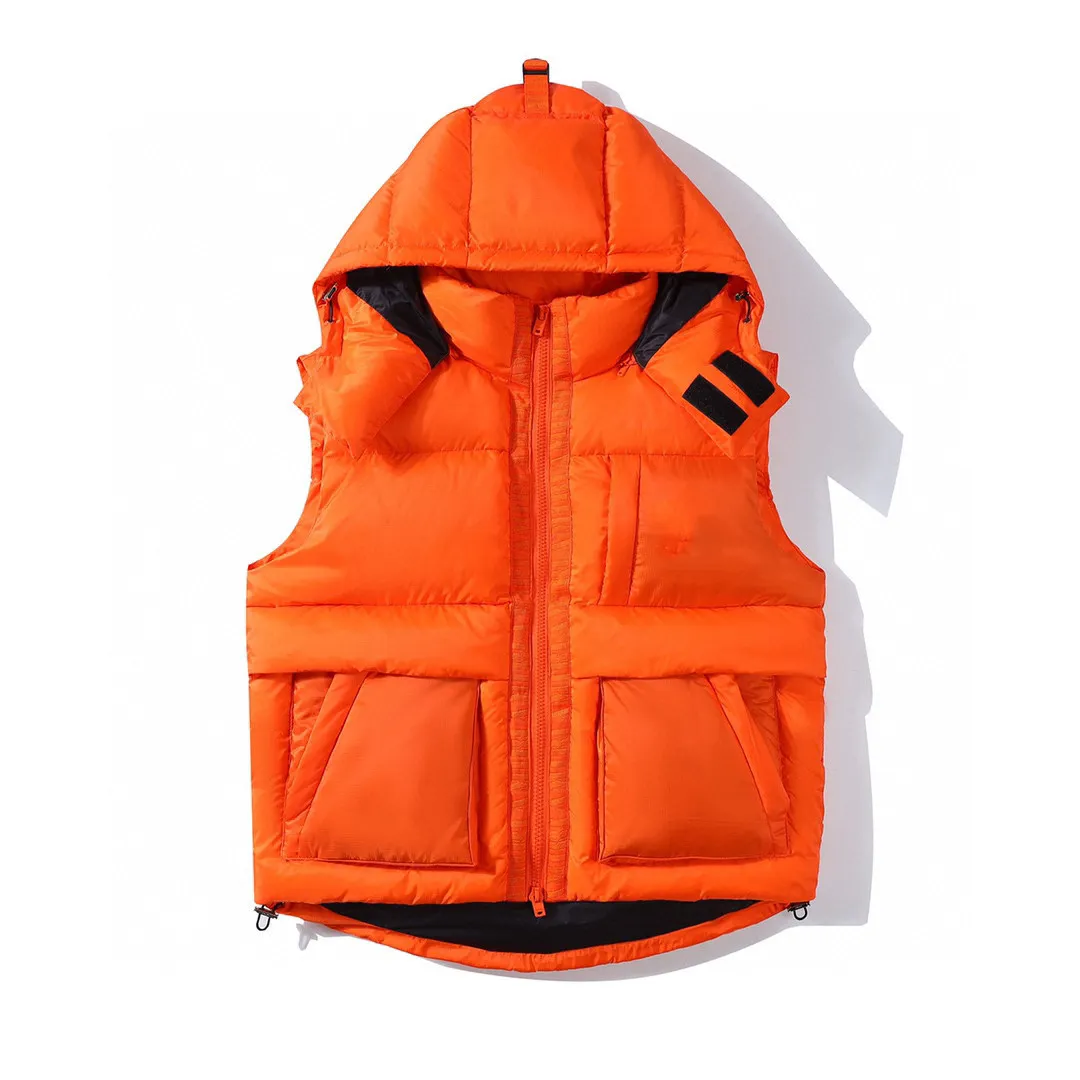 Chaqueta de diseñador de invierno Hombres mujeres gilet Chaleco de plumón  Homme Chalecos Gilet Parkas Abrigo con capucha naranja negro Prendas de