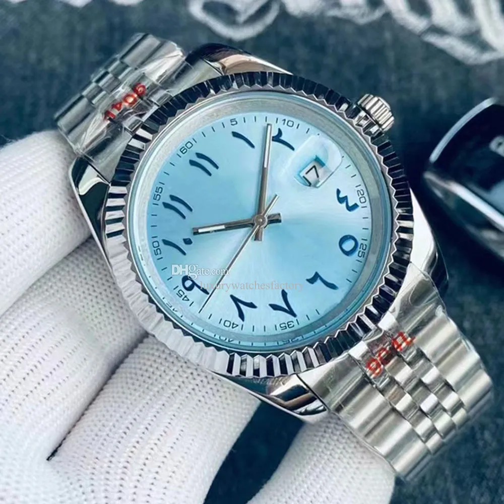 Relógio Mecânico Automático Masculino 41mm com Mostrador Numeral Arábico Relógios Fecho Dobrável Vida Casual Design À Prova D' Água Relógios de Pulso de Negócios