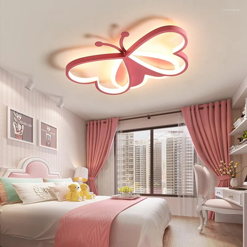 Ceiling Lights Modern LED For Children's Room Cartoon Lamps Eye Protection Remote Control Dimmable Lighting Fixture