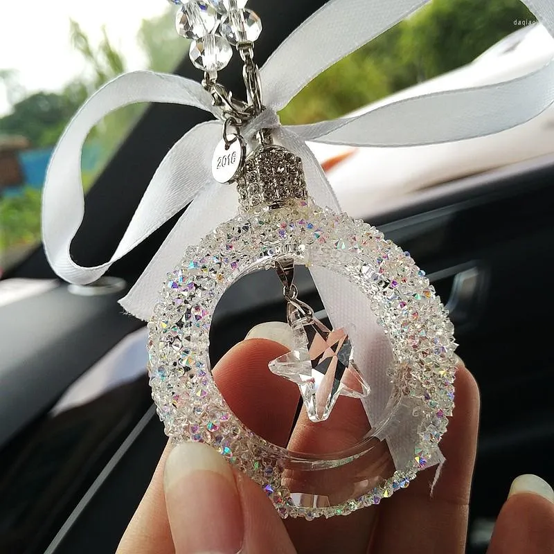İç dekorasyonlar kristal yıldız süsleri araba kolye Noel dekorasyon dikiz aynası stil doğum günü hediye kızlar için hediye