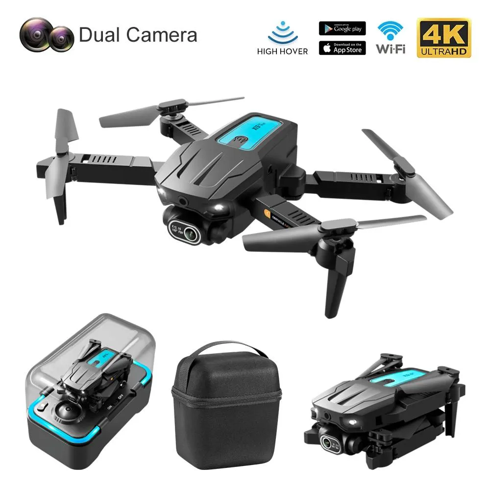 M30 Mini Drone para crianças com câmera dupla 4K Presentes para meninos adolescentes de 8 a 12 anos Brinquedos infantis FPV Dron Kit Prevenção de obstáculos Posicionamento de fluxo óptico Dobrável RC Quadcopter