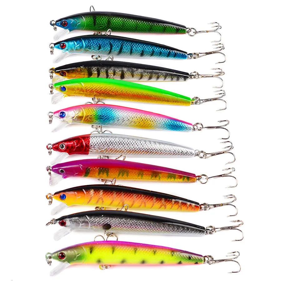 Yemleri Cazibeleri Jerkbait Black Minnow Yapay Kit Sarkı Saza Sazan Balıkçılık Yemeği için Wobbler Set Sert Yem Swimbait Denizi 221206