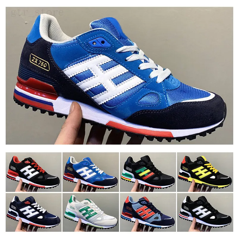 2022 Editex Originals Shoes ZX750スニーカーメンズランニングシューズZX 750男性向けプラットフォームアスレチックファッションカジュアルショーズD2