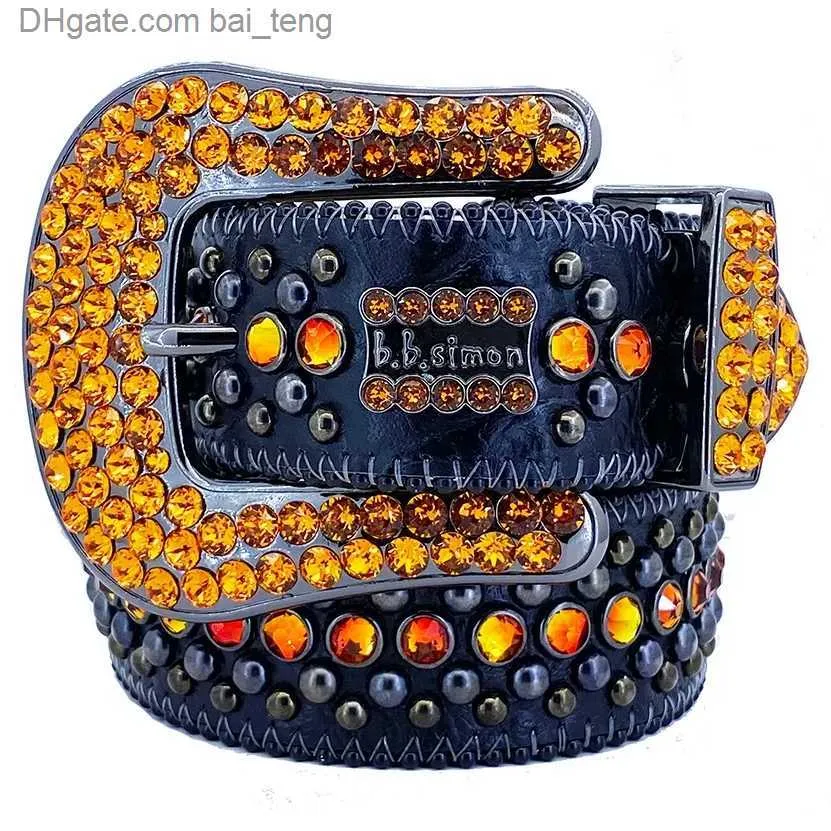 Designer Bb Belt Simon Belts for Men Women Shiny diamond belt Black Blue white multicolour with bling rhinestones as gift baitengbb