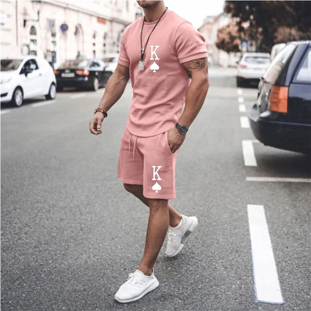 Mens Tracksuits Shirt Set Arrival Summer Beach Sport Shorts 3D