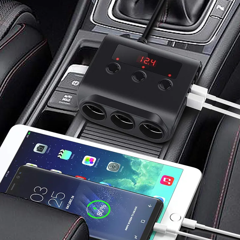 cigarette lighter hub Car Cigarette Lighter Socket Splitter Hub 4 USB... From Ecsale007, $6.65