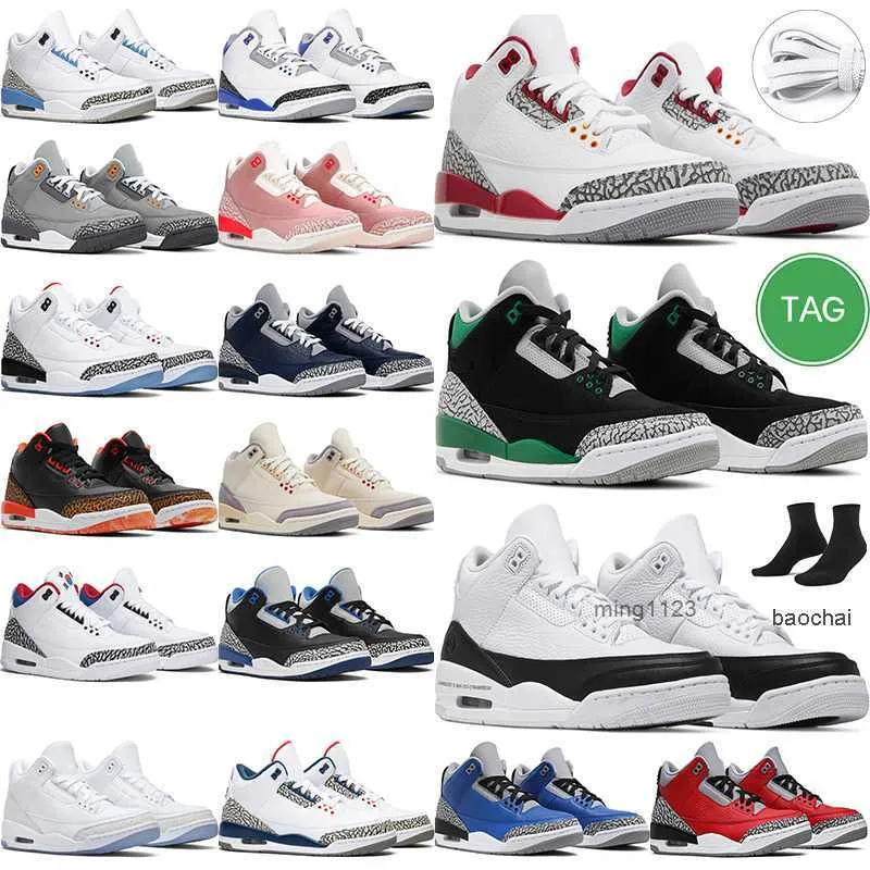2023 Shoes 3s Retro New Men Basketball Shoes Unc Triple White Cement ...