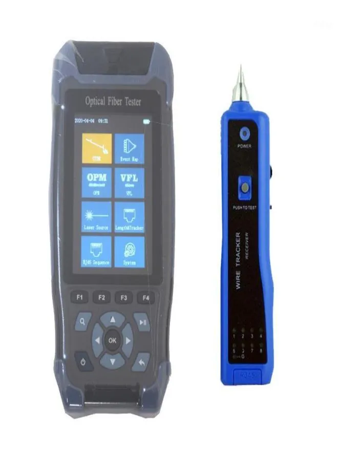 Function In 1 Pro Mini OTDR Fiber Optic Reflectometer 1310 1550nm With VFL OLS OPM Event Map 24dB For 64km Cable Equipment6331016