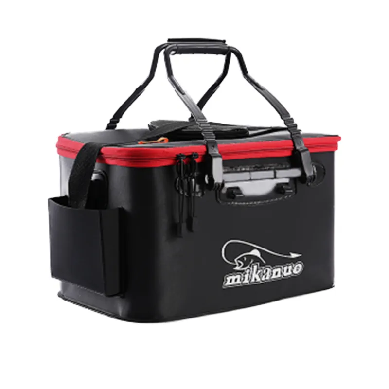 Fishing Accessories Folding Bag Portable Zipper Bucket Outdoor EVA Waterproof Live Fish Storage Boxes Tackle Box Equipment 221206