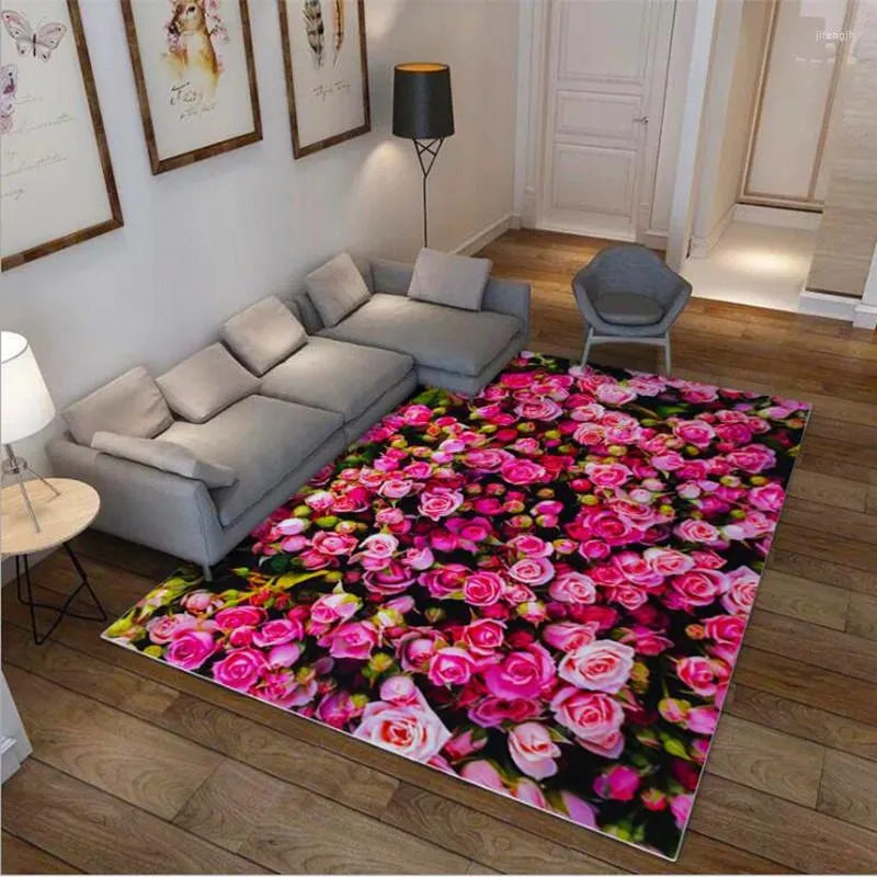 Tapis couloir impression 3D chambre salon Table grande surface tapis cuisine salle de bain antidérapant Rectangle tapis de sol