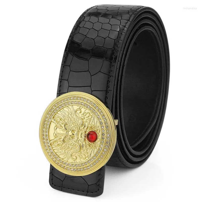 Kemerler Yüksek Kaliteli Erkekler Kemer Grad Ceinture Homme Tam Tahıl Deri Tasarımcı Bel Strap Siyah İnekler Cinto Maskulino