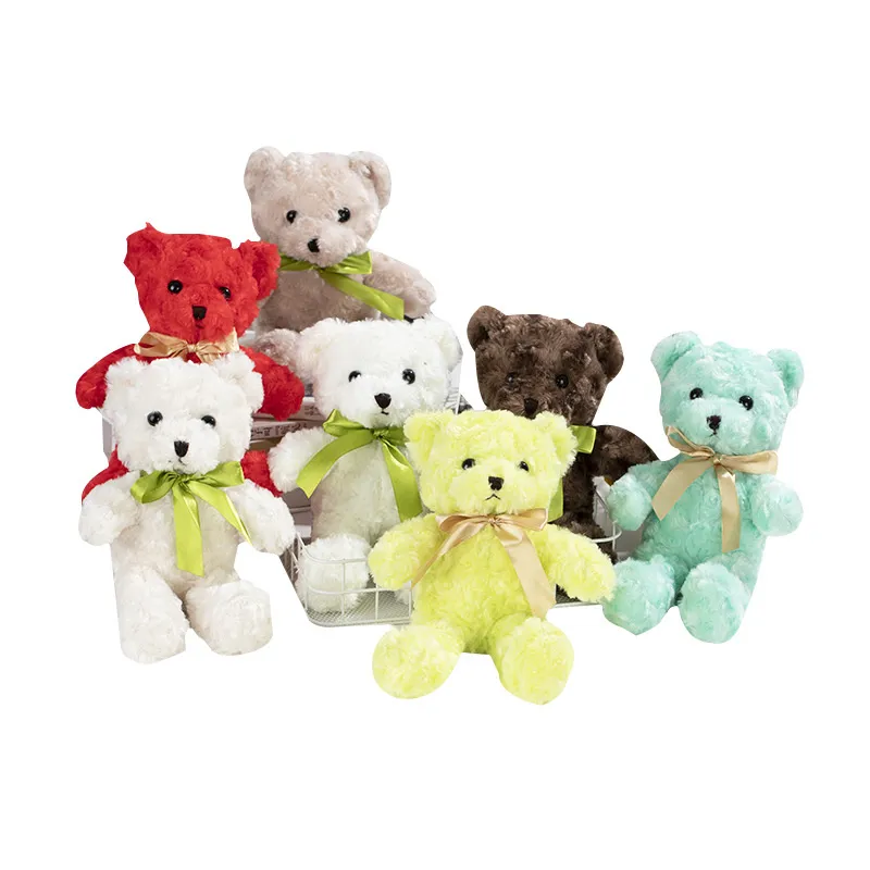 25cm karikatür ayı peluş oyuncaklar yumuşak doldurulmuş ayılar peluş bebekler çocuklar uyuyan ve oyuncak oynayan sevgililer günü partisi ev dekorasyonu