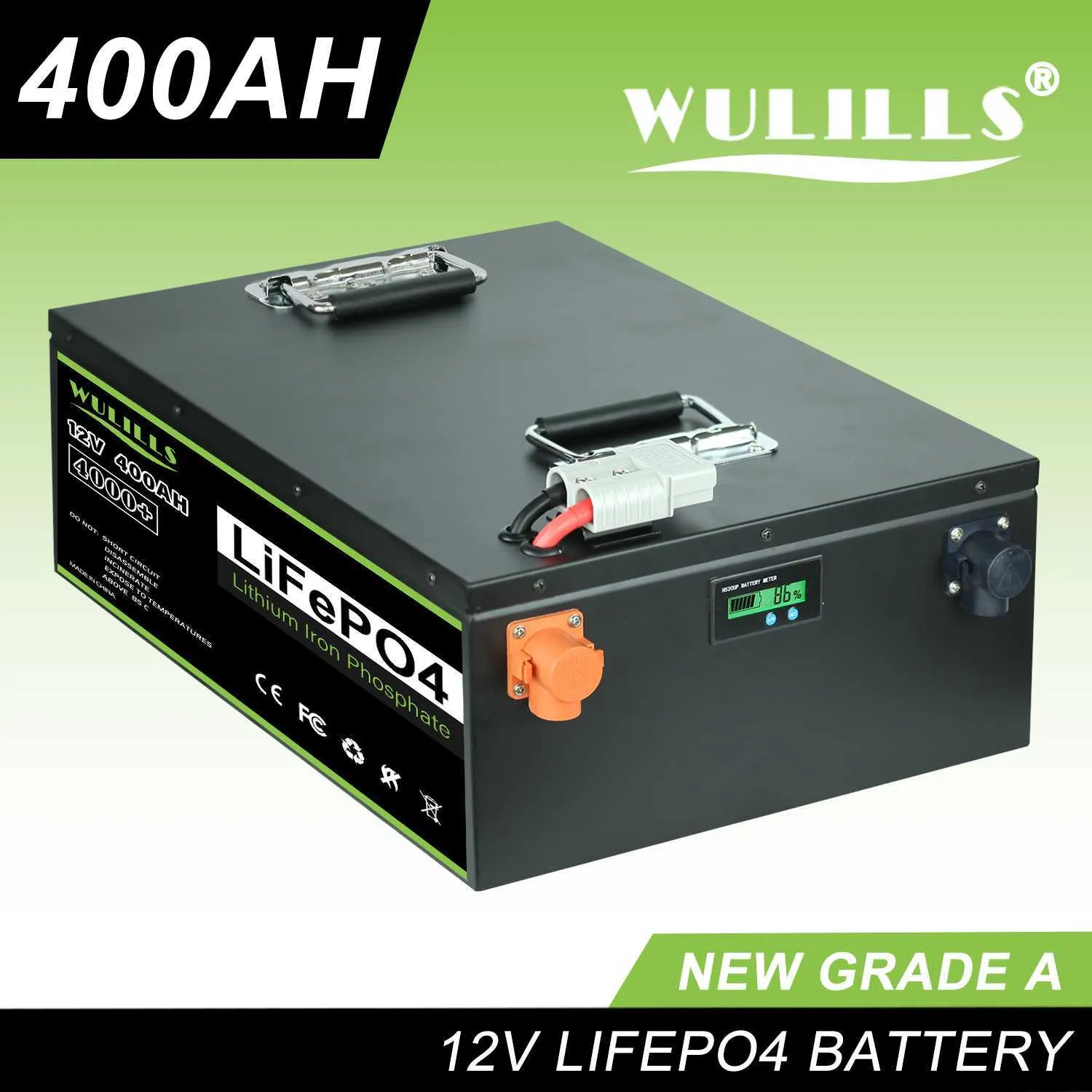 جديد 12V 24V 48V 100AH ​​200AH 280AH 400AH LIFEPO4 حزمة البطارية المدمجة في BMS LITHIUM IRON PHOSPHATE BUTTION