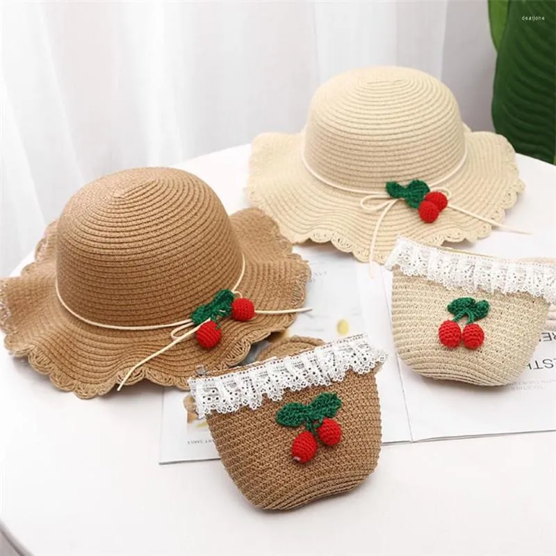 القبعات الصيفية أطفال قش ملون شرابة بومبوم الأميرة فتيات الطفل القبعة الأطفال التنفس واقي من الشمس شاطئ الشمس شمس بونيت 2022