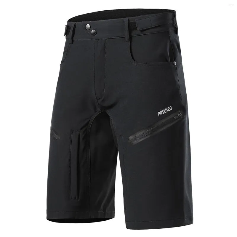 Vêtements de moto ARSUXEO Summer Hommes Cyclisme Shorts VTT Descente Lâche Sports de plein air Équitation Vélo de route Court