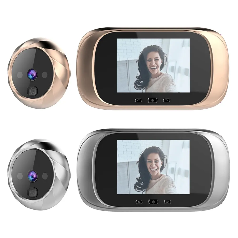 2,8 inch LCD -scherm Digitale deurbel 0,3MP IR Night Vision Electronic Door Peephole Camera Viewer 90 graden deur Bell DD1