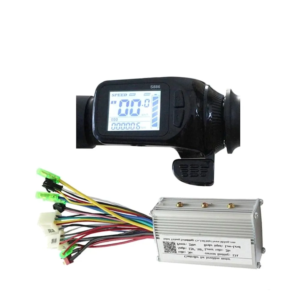 thumbnail image 2 of 48v Ebike Controller 24V 36V 48V 17A Controller, Electric Motor Controller Kit 130x Thumb Throttle Sinewave For 250w 350w Motor 36v Controller And Throttle 2 of 14