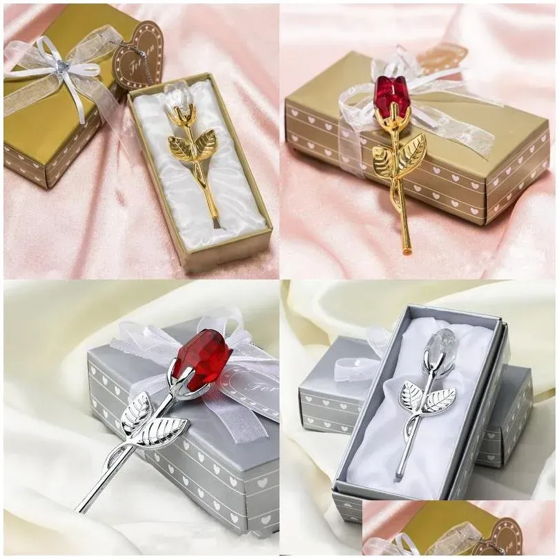 fashion crystal rose favors with colorful box party favors baby shower souvenir ornaments for guest romantic wedding gifts 61 p2