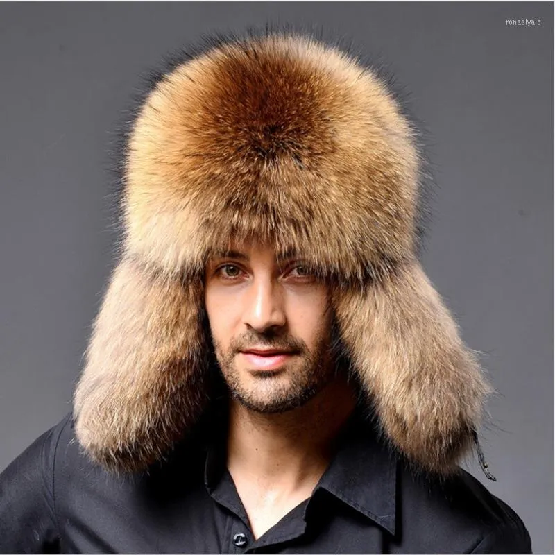 Boinas WZCX de piel sintética para mantener el calor al aire libre espesar orejeras sombrero Casual protección contra el frío para hombre gorra de invierno para adultos