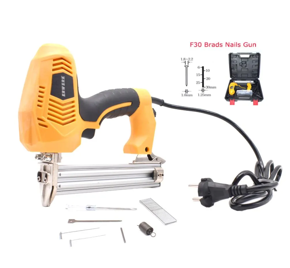 Heavy Duty Electric Nails Gun F30 Brad Framing Tacker Stapler Gun