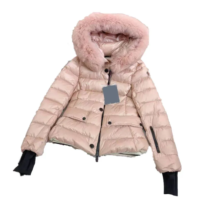 Parka da donna in piumino da donna, giacca da sci ispessita, cintura corta invernale, mostra un sottile piumino bianco 221205