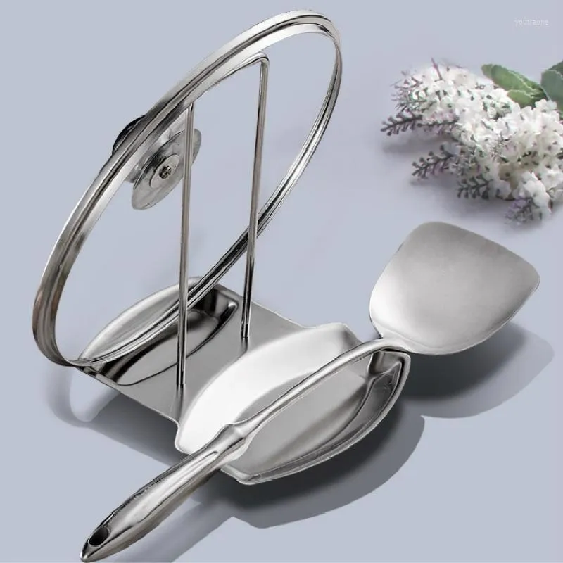 Hooks 1Pcs Kitchen Accessories Stainless Steel Pot Lid Shelf Organizer Pan Cover Rack Stand Sponge Spoon Holder Dish