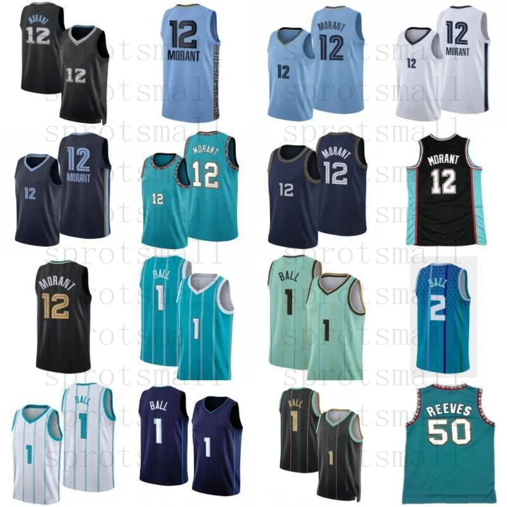 12 Ja Morant 1 LaMelo Ball 2 Basketball Jerseys Mens City 50