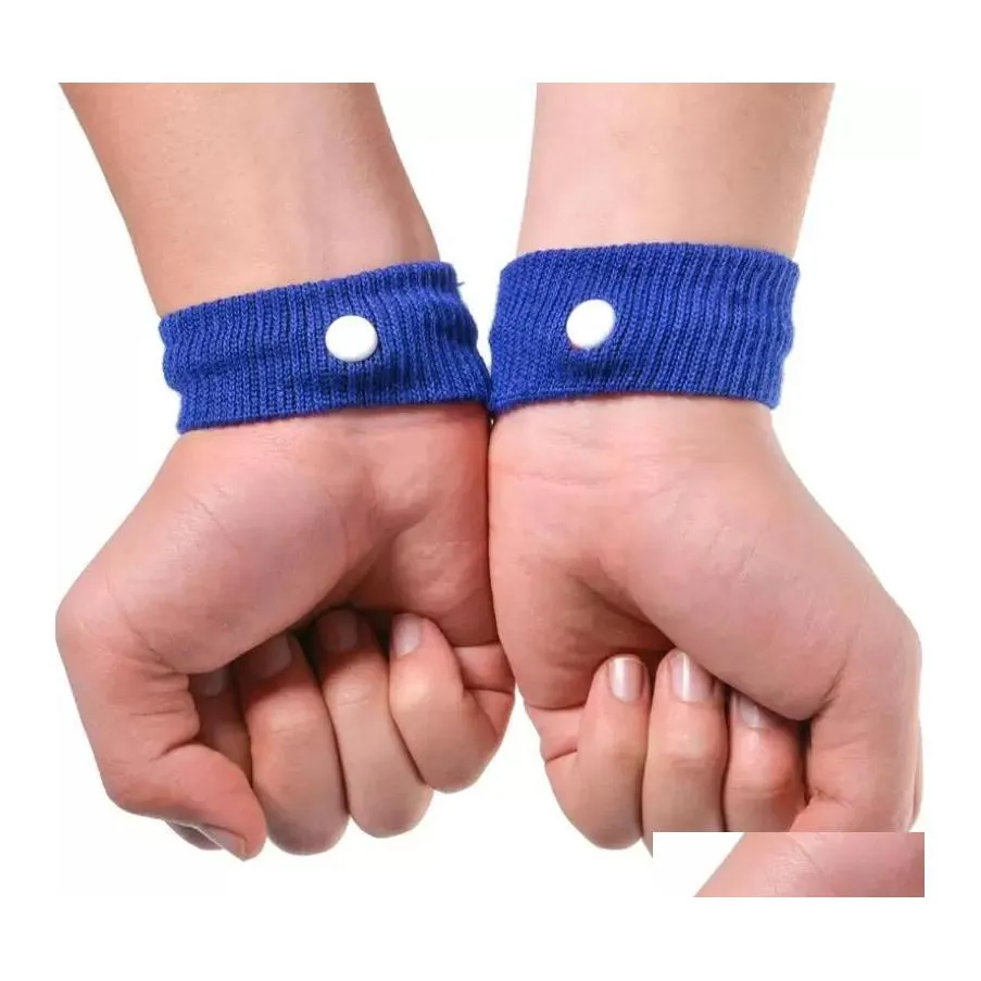 Party Favor Anti Nausea Wrist Support Sports Cuffs Safety Wristbands Carsickness Seasick Antis Motion Sickness Sick Wrists Bands Dro Dhki5