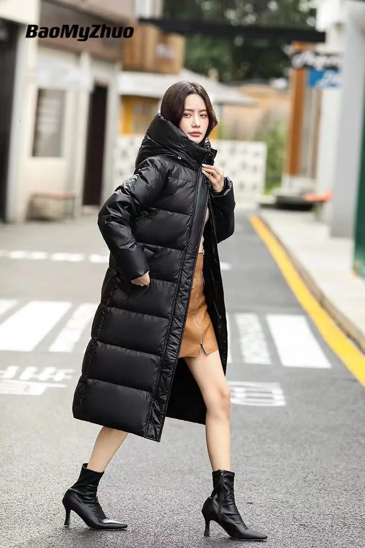 Women's Down Parkas Ladies Long Warm Thick Coat Hooded Jacket Vintage Women Oversize Luxury Waterproof Jackets Female Outerwear Clothing 221205