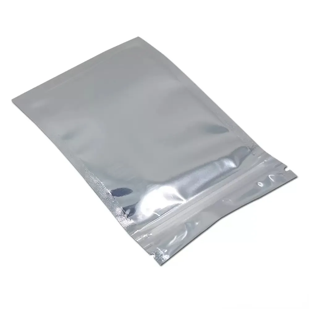 Clear Plastic Aluminum Foil Resealable Zipper Packaging Bag Dry Food Storage for Zip Poly Pouches Reseal Lock Mylar Foil Bags