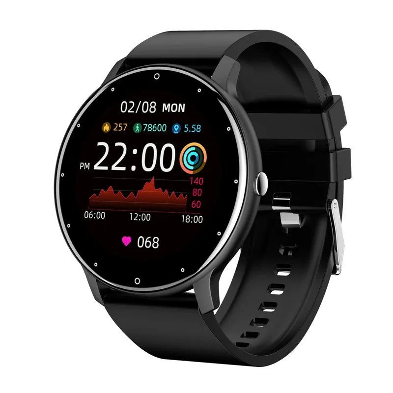 ZL02D Smart Watch Men Lady Sport Fitness Smartwatch Sleep Hartslagmonitor Waterdicht voor iOS Android Bluetooth -telefoon