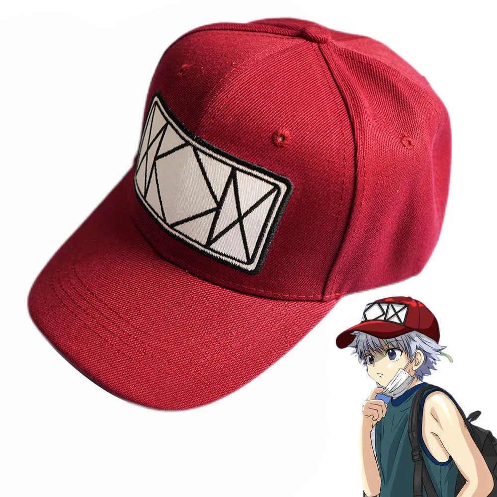 Ball Caps ANIME X HUNTER KILLUA ZOLDYCK COSPLAY CAP BASEALL CAPLE UNISEX ACCESSOIRES DE CHAPEUR ALISE APCESSOIRES 1206