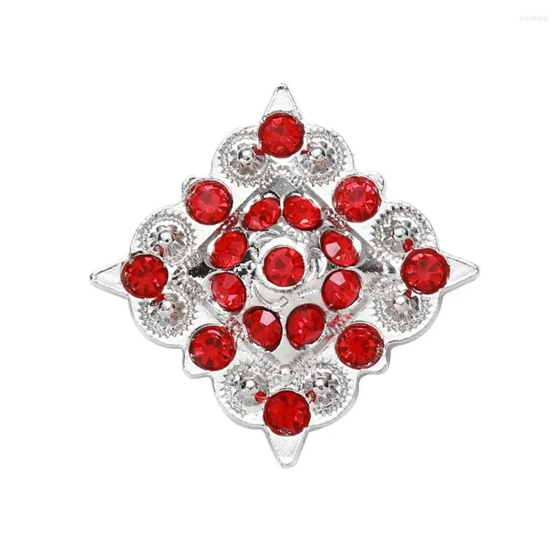 Pasy Rhombus Rhinestone Western Cowboy Flower Crystal Concho Metal METAL Pas z śrubą odzieżą Akcesoria