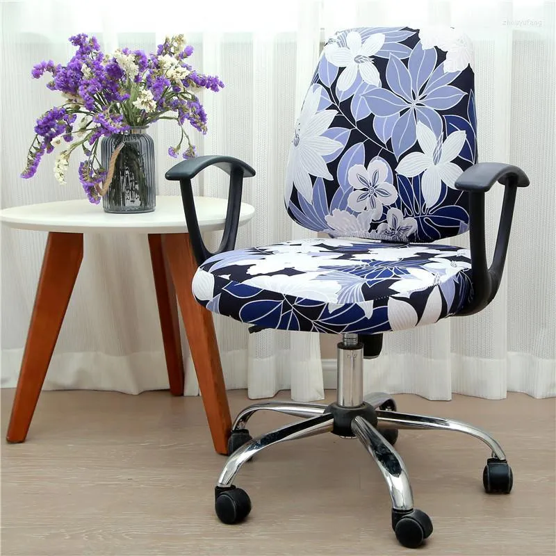 Chair Covers 35 Office Split Cover Rotating Removable High Elastic Seat Modern Slipcover Housse De Chaise