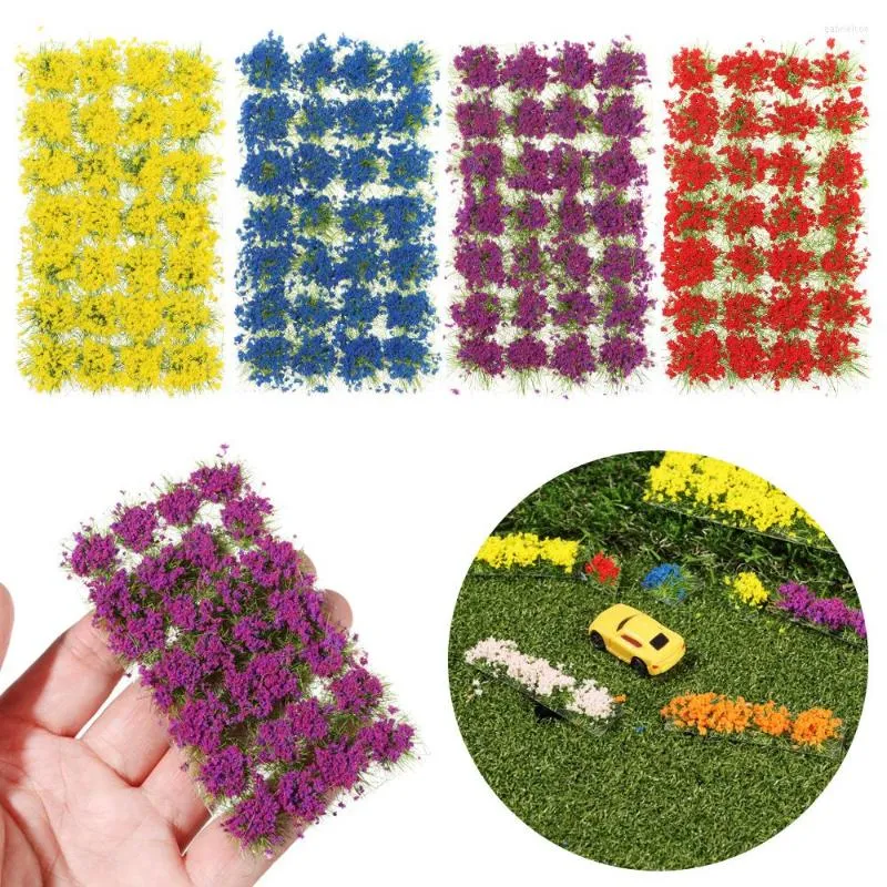 Dekorativa blommor DIY Material Micro Landscape Sandbox Game Model Simulering Terr￤ng Produktion Flower Cluster Wild Miniature Grass