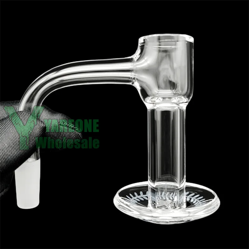 Feuille Laser Gravure XXL Terp Slurper Soudure Complète Fumer Quartz Banger 10mm 14mm Mâle Bord Biseauté Sans Soudure Gravé Terp Slurp Dab Ongles Personnalisé YAREONE En Gros