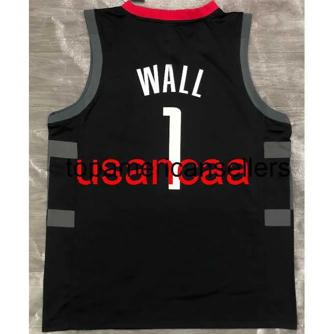 Toutes les broderies 3 styles 1 # WALL maillot de basket noir Personnalisez n'importe quel numéro XS-5XL 6XL