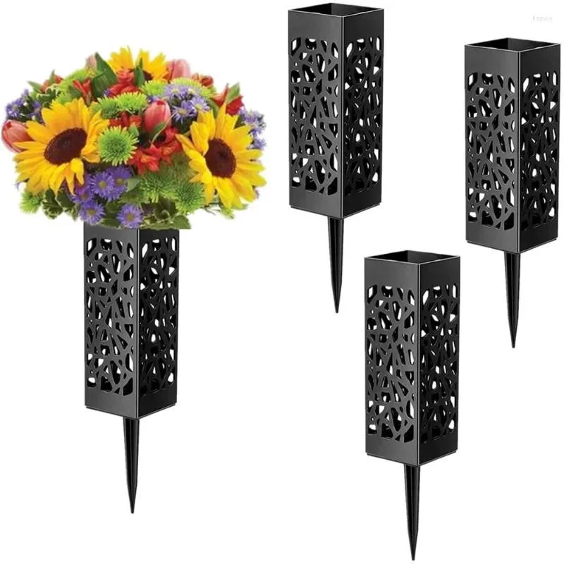 Vases Cemetery Headstone Gravestone Flower Holder Outdoor Floral