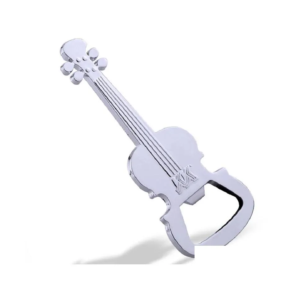 Openers Personalized Guitar Shape Beer Bottle Opener Zinc Alloy Metal Bottles Small Wedding Favors For Guests Kitchen Gadgets Invent Dhxjm