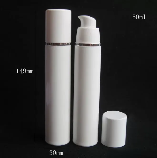 15ml 30ml 50ml High Quality White Airless Pump Bottle Travel Sample Refillable Cosmetic Skin Care Cream Dispenser PP Lotion Packing Container