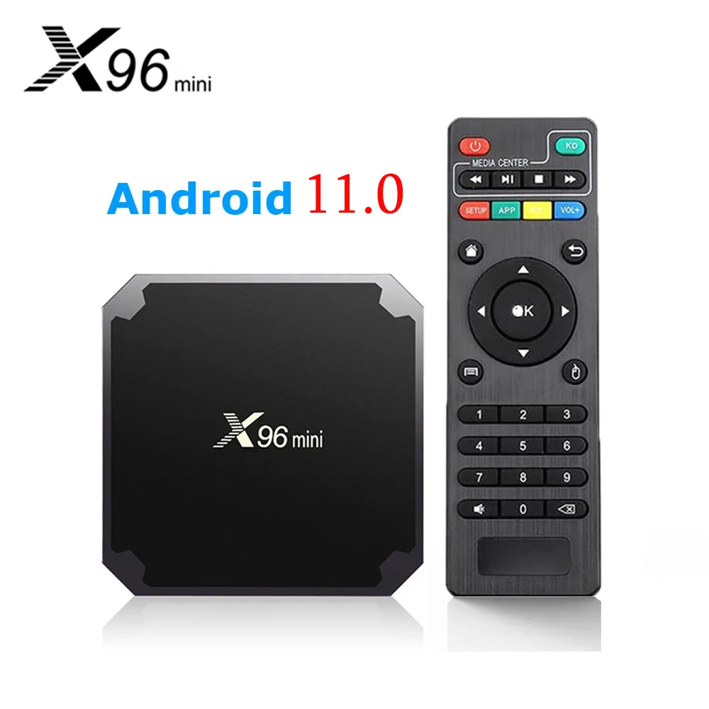 X96 MINI ANDROID 11 TV BOX AMLOGIC S905W QUAD CORE 2GB 16GB 1GB 8GB SUPPOT H.265 UHD 4K 2.4GHz 5.8G WiFiセットトップボックス