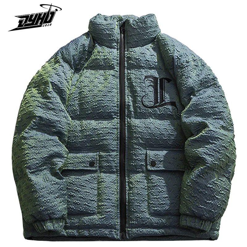 Mens Down Parkas män kvinnor överdimensionerade jacka gotiska bokstäver broderi parka vinter streetwear mode lösa varma rockar unisex outwear 221207