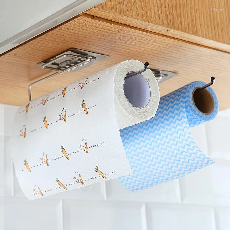 Hooks keuken toiletpapier houder tissue hangende badkamer duurzame zelfklevende roll rek rekstand opslag